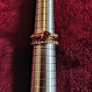 14K Gold Ring with Pink Tourmaline and Diamonds - 50% Discount + Free Shipping